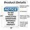 Signmission Do Not Place Unsolicited Advertising, 18 in W x Rectangle, Vinyl Decal OS-2PACK-NS-D-1824-V-11337 - alternate 5